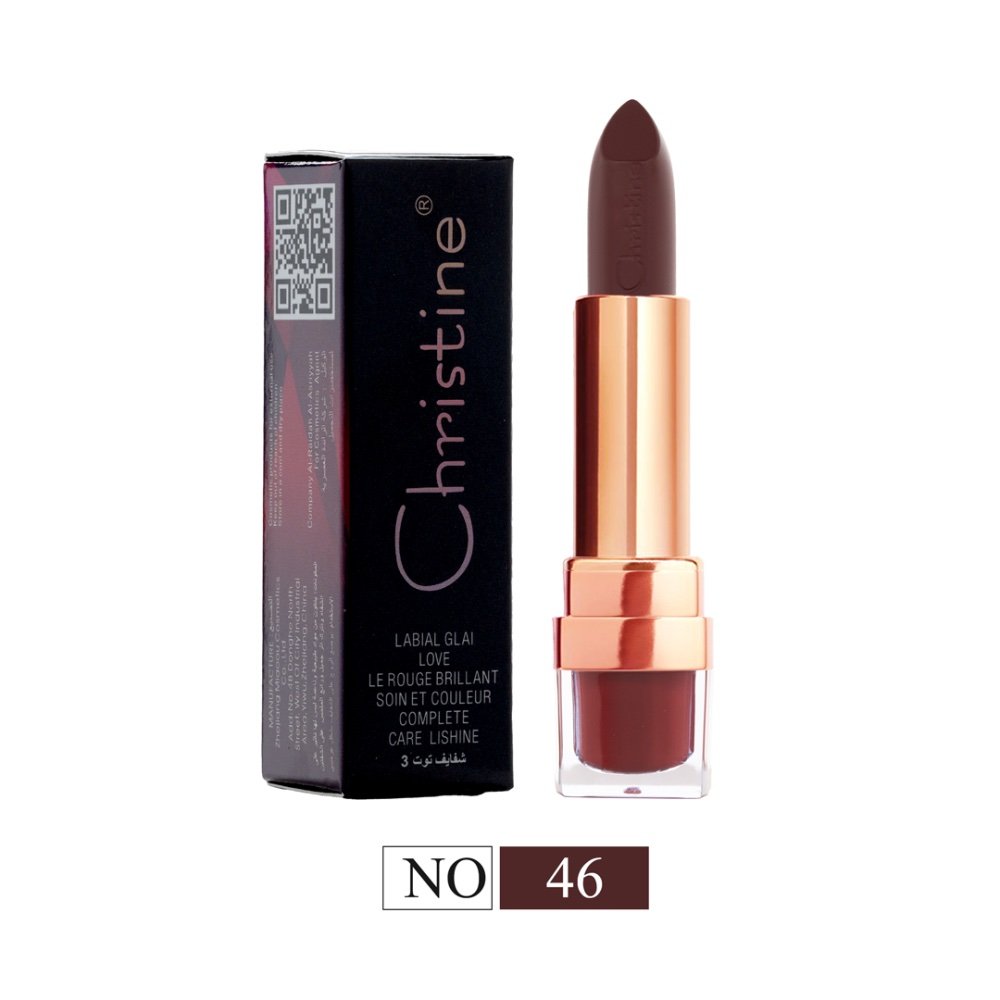 img_2336 احمر الشفاه مطفي توت 3 رقم 46 من كرستين - الصورة 1