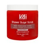 مقشر السكر الرغوي بالعكرفاسي وماء الورد فاي vai naturals