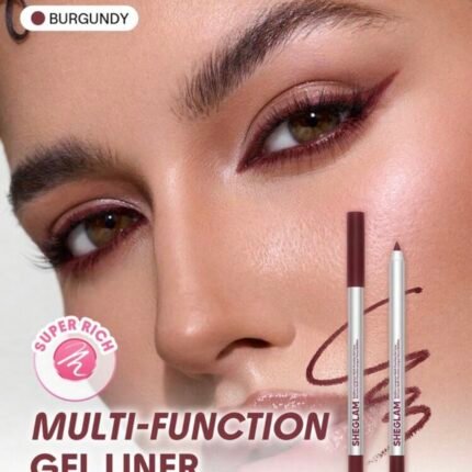 SHEGLAM Boldline محدد عيون جل متعدد الوظائف طويل الأمد-Burgundy